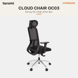 Ghế công thái học HyperWork Cloud Chair OC03 Ngả 125 độ Kê tay 3D Piston Class 4 Đệm PU Foam ghế văn phòng 3