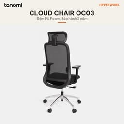 Ghế công thái học HyperWork Cloud Chair OC03 Ngả 125 độ Kê tay 3D Piston Class 4 Đệm PU Foam ghế văn phòng 6