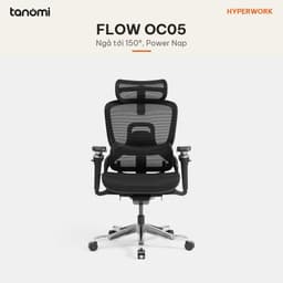 Ghế công thái học HyperWork Flow OC05 Ngả 150 độ Kê tay 5D Tải 150 kg Tựa lưng kép ghế công thái học ngả sâu 3