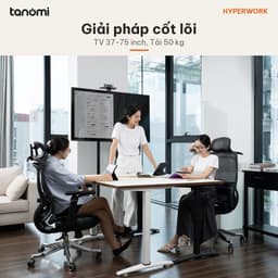 Giá treo tivi di động HyperWork Core Stand TVC01 Tivi 37-75 inch Tải 50 kg 2 kệ Bánh xe có khoá 4