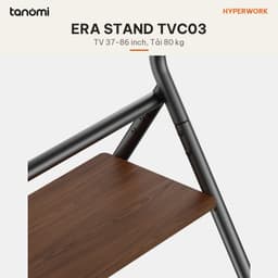 Giá treo tivi di động HyperWork Era Stand TVC03 Tivi 37-86 inch Tải 80 kg Kệ 10 kg Vân gỗ óc chó 8