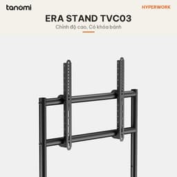 Giá treo tivi di động HyperWork Era Stand TVC03 Tivi 37-86 inch Tải 80 kg Kệ 10 kg Vân gỗ óc chó 3