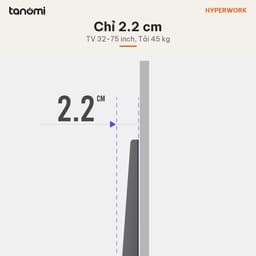 Giá treo tivi gắn tường HyperWork TVF01 Tivi 32-75 inch Tải 45 kg Mỏng 2,2 cm Thước cân bằng Đen 4