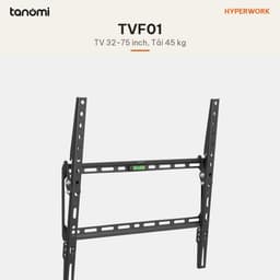 Giá treo tivi gắn tường HyperWork TVF01 Tivi 32-75 inch Tải 45 kg Mỏng 2,2 cm Thước cân bằng Đen 2