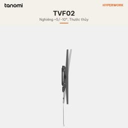 Giá treo tivi gắn tường HyperWork TVF02 Tivi 37-86 inch Tải 75 kg Nghiêng 15 độ Núm vặn Khóa lò xo Đen 3