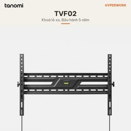 Giá treo tivi gắn tường HyperWork TVF02 Tivi 37-86 inch Tải 75 kg Nghiêng 15 độ Núm vặn Khóa lò xo Đen 7