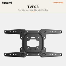 Giá treo tivi gắn tường HyperWork TVF03 Tivi 23-65 inch Tay xoay 180 độ Vươn 37,8 cm Nghiêng 15 độ Có đi dây Đen 6