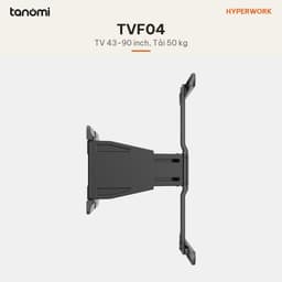 Giá treo tivi gắn tường tay xoay HyperWork TVF04 Tivi 43-90 inch Tải 50 kg Vươn 25 cm Gập sát tường 1,95 cm Đen 8