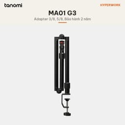 Giá đỡ microphone HyperWork MA01 G3 Tải 5 kg 3 đốt Xoay 360 độ Vươn 622 mm Mount 1/4 3/8 5/8 inch Kẹp bàn 7