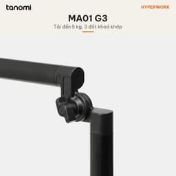 Giá đỡ microphone HyperWork MA01 G3 Tải 5 kg 3 đốt Xoay 360 độ Vươn 622 mm Mount 1/4 3/8 5/8 inch Kẹp bàn 8