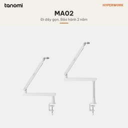 Giá đỡ microphone HyperWork MA02 Tải 2,3 kg Cột nâng tháo rời Khoang giấu dây Adapter 3/8 5/8 inch Kẹp bàn 7
