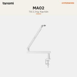 Giá đỡ microphone HyperWork MA02 Tải 2,3 kg Cột nâng tháo rời Khoang giấu dây Adapter 3/8 5/8 inch Kẹp bàn 2