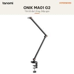 Giá đỡ microphone HyperWork ONIK Tải 1,3 kg 3 khớp xoay Gấp gọn Adapter 3/8 5/8 inch Kẹp bàn arm micro mini studio 9