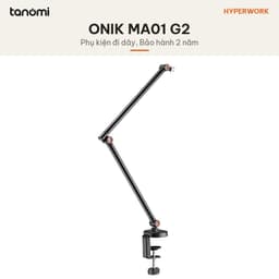 Giá đỡ microphone HyperWork ONIK Tải 1,3 kg 3 khớp xoay Gấp gọn Adapter 3/8 5/8 inch Kẹp bàn arm micro mini studio 8