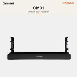 Khay đi dây HyperWork CM01 Kẹp bàn Thép Dài 600 mm Tải 10 kg Không cần khoan giấu dây dưới gầm bàn 5