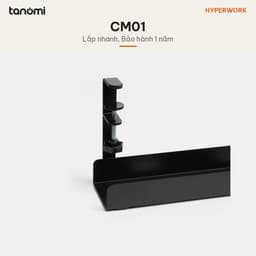 Khay đi dây HyperWork CM01 Kẹp bàn Thép Dài 600 mm Tải 10 kg Không cần khoan giấu dây dưới gầm bàn 4