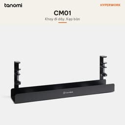 Khay đi dây HyperWork CM01 Kẹp bàn Thép Dài 600 mm Tải 10 kg Không cần khoan giấu dây dưới gầm bàn 2