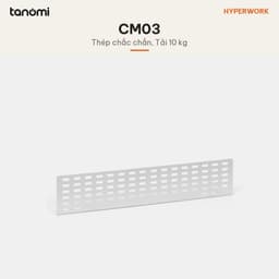 Khay đi dây HyperWork CM03 Size 60 cm và 80 cm Thép Tải 10 kg Kẹp bàn hoặc bắt vít Đáy vát 135 độ 3