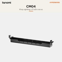 Khay đi dây HyperWork CM04 Thép Rãnh luồn dây Khay nghiêng được Kẹp bàn Lỗ cao su mềm giấu dây dưới gầm bàn 3