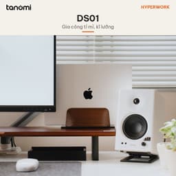 Kệ màn hình gỗ HyperWork DS01 Dài 107 cm Tải 45 kg 2 tầng Gỗ óc chó kệ để màn hình trên bàn làm việc 5