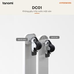Bộ bánh xe cho bàn HyperWork DC01 Bộ 4 bánh Ren M8 M10 Tải 120 kg Có khoá bánh Vòng bi 608ZZ Bánh 38 mm 7