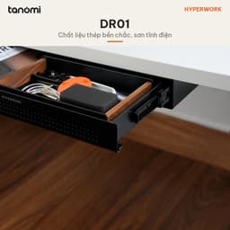 Ngăn kéo gắn bàn HyperWork DR01 Tải 8 kg Dày 50,8 mm Thép Bắt vít gầm bàn Kèm ốc vít ngăn kéo dưới bàn 6