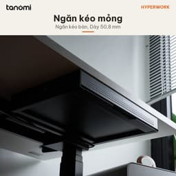 Ngăn kéo gắn bàn HyperWork DR01 Tải 8 kg Dày 50,8 mm Thép Bắt vít gầm bàn Kèm ốc vít ngăn kéo dưới bàn 4