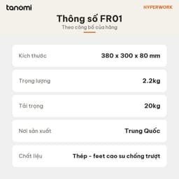 Kê chân công thái học HyperWork FR01 Thép Tải 20 kg Xoay +/- 20 độ Feet chống trượt Giảm mỏi chân 7
