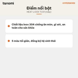 Cốc giữ nhiệt HyperWork Heat Lock TC01 600 ml Inox 304 Giữ lạnh 24 giờ Nắp trượt chống tràn Vừa giá để cốc ô tô 8