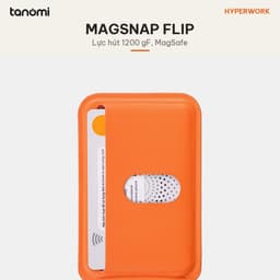 Ví nam châm điện thoại HyperWork MagSnap Flip Lực hút 1200 gF 4 thẻ Làm đế dựng Chuẩn MagSafe Gập mở 150 độ 8
