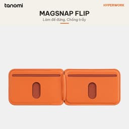 Ví nam châm điện thoại HyperWork MagSnap Flip Lực hút 1200 gF 4 thẻ Làm đế dựng Chuẩn MagSafe Gập mở 150 độ 7