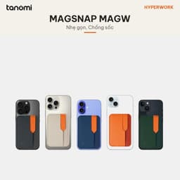 Ví nam châm điện thoại HyperWork MagSnap MAGW Lực hút 1200 gF Da PU 45 gram Chuẩn MagSafe 2 ngăn thẻ 8