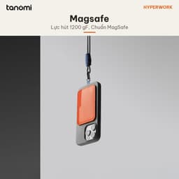 Ví nam châm điện thoại HyperWork MagSnap MAGW Lực hút 1200 gF Da PU 45 gram Chuẩn MagSafe 2 ngăn thẻ 4