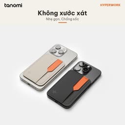 Ví nam châm điện thoại HyperWork MagSnap MAGW Lực hút 1200 gF Da PU 45 gram Chuẩn MagSafe 2 ngăn thẻ 6