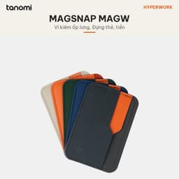 Ví nam châm điện thoại HyperWork MagSnap MAGW Lực hút 1200 gF Da PU 45 gram Chuẩn MagSafe 2 ngăn thẻ 3