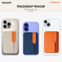 Ví nam châm điện thoại HyperWork MagSnap MAGW Lực hút 1200 gF Da PU 45 gram Chuẩn MagSafe 2 ngăn thẻ 7