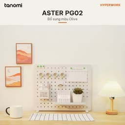 Bảng treo đồ Pegboard HyperWork PG02 520x420 mm Tải 10 kg Thép Kẹp bàn Kèm 14 phụ kiện Ghép module 5