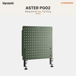 Bảng treo đồ Pegboard HyperWork PG02 520x420 mm Tải 10 kg Thép Kẹp bàn Kèm 14 phụ kiện Ghép module 2
