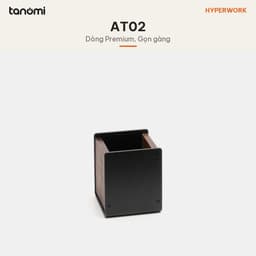 Hộp đựng bút HyperWork Premium Collection AT02 Gỗ óc chó Nhôm 75x75x90 mm Lót vải nhung Chống xước đầu bút 5