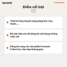 Hộp đựng bút HyperWork Premium Collection AT02 Gỗ óc chó Nhôm 75x75x90 mm Lót vải nhung Chống xước đầu bút 8