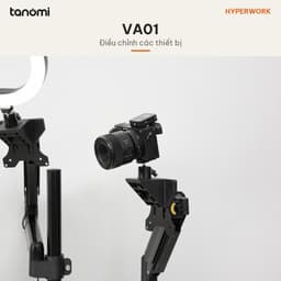 Đầu chuyển Ballhead cho ngàm VESA HyperWork VA01 VESA 75x75 100x100 mm Tải 3 kg Xoay 360 độ Đệm cao su 8