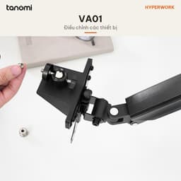 Đầu chuyển Ballhead cho ngàm VESA HyperWork VA01 VESA 75x75 100x100 mm Tải 3 kg Xoay 360 độ Đệm cao su 7