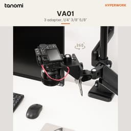 Đầu chuyển Ballhead cho ngàm VESA HyperWork VA01 VESA 75x75 100x100 mm Tải 3 kg Xoay 360 độ Đệm cao su 3