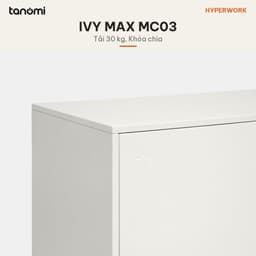 Tủ tài liệu thép 2 ngăn có khoá HyperWork Ivy Max MC03 Dài 90 cm 2 ngăn Khoá chìa Tải 30 kg mỗi ngăn 9