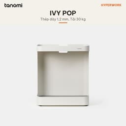 Tủ di động HyperWork Ivy Pop 2 tầng Thép 1,2 mm Bánh xe 360 độ Đáy lót nỉ kệ đầu giường tủ phụ cạnh bàn 7