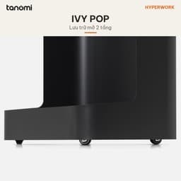 Tủ di động HyperWork Ivy Pop 2 tầng Thép 1,2 mm Bánh xe 360 độ Đáy lót nỉ kệ đầu giường tủ phụ cạnh bàn 5