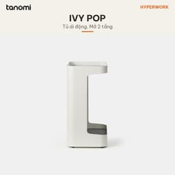 Tủ di động HyperWork Ivy Pop 2 tầng Thép 1,2 mm Bánh xe 360 độ Đáy lót nỉ kệ đầu giường tủ phụ cạnh bàn 2