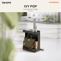 Tủ di động HyperWork Ivy Pop 2 tầng Thép 1,2 mm Bánh xe 360 độ Đáy lót nỉ kệ đầu giường tủ phụ cạnh bàn 6
