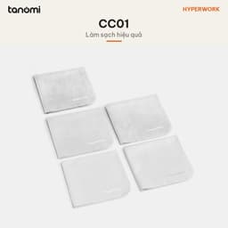 Bộ 5 khăn lau microfiber HyperWork CC01 Hộp 5 chiếc 240 GSM 20x20 cm Không để lại xơ Giặt 300 lần 4