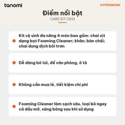 Bộ vệ sinh đa năng HyperWork Care Kit CK01 Bộ 4 món Xịt bọt 200 ml Dầu bôi trơn 10 ml Khăn Bàn chải 9